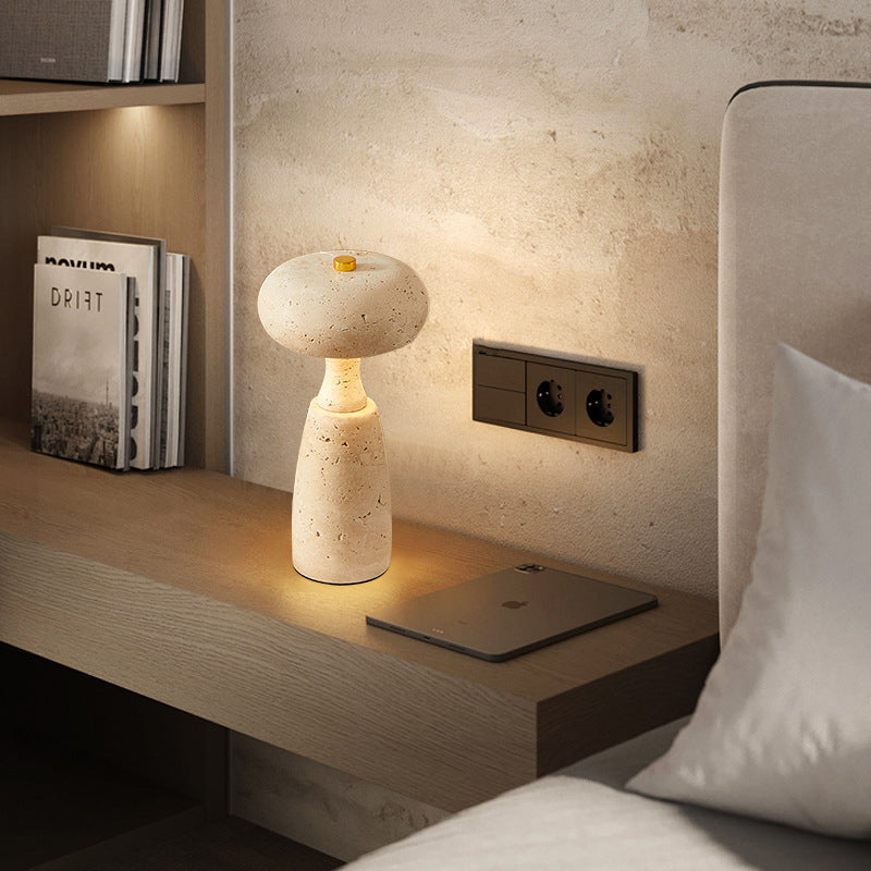 Traditional Japanese Rechargeable Marble Pattern Acrylic Column LED Table Lamp for Bedside, Asian Style Night Light, Portable Mood Lighting, Modern Decorative Lamp for Bedroom, Soft Ambient Light for Reading, USB Rechargeable Lounge Illuminator, Unique Ho