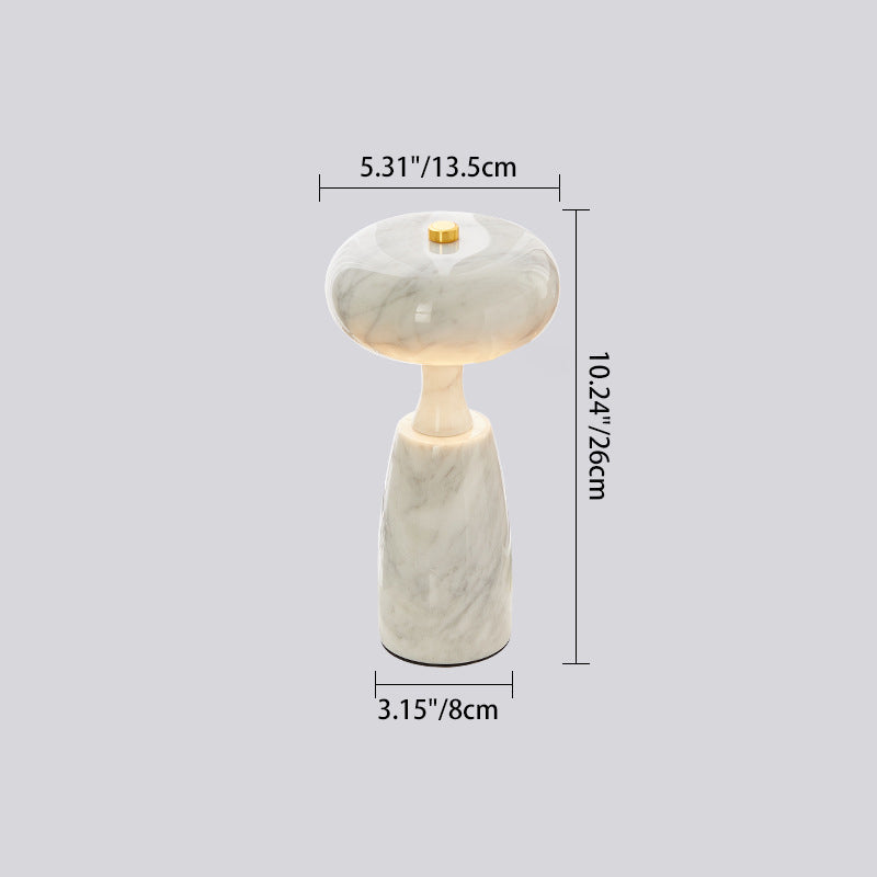 Traditional Japanese Rechargeable Marble Pattern Acrylic Column LED Table Lamp for Bedside, Asian Style Night Light, Portable Mood Lighting, Modern Decorative Lamp for Bedroom, Soft Ambient Light for Reading, USB Rechargeable Lounge Illuminator, Unique Ho
