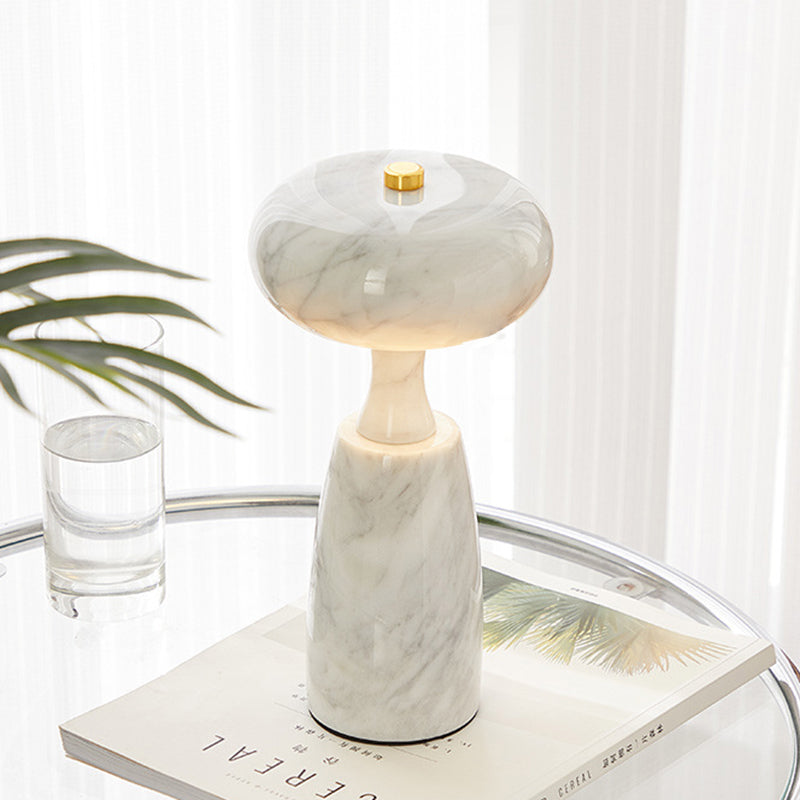 Traditional Japanese Rechargeable Marble Pattern Acrylic Column LED Table Lamp for Bedside, Asian Style Night Light, Portable Mood Lighting, Modern Decorative Lamp for Bedroom, Soft Ambient Light for Reading, USB Rechargeable Lounge Illuminator, Unique Ho