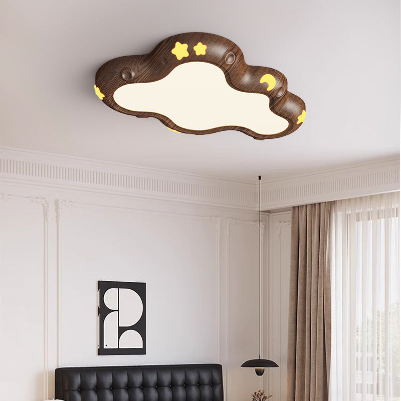 Contemporary Scandinavian Kids Cloud Iron Acrylic LED Flush Mount Ceiling Light Bedroom Nursery Modern Fixtures Ceiling Lighting for Kids Room Playroom Decor Baby Room Lighting Creative Designs Soft Glow Illumination Stylish Home Decor Energy Efficient Li