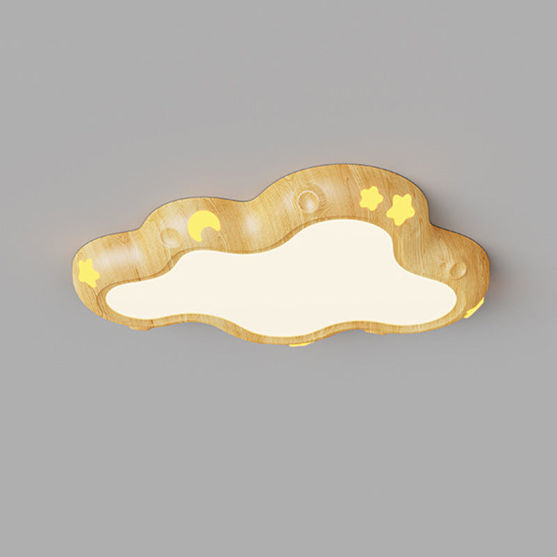 Contemporary Scandinavian Kids Cloud Iron Acrylic LED Flush Mount Ceiling Light Bedroom Nursery Modern Fixtures Ceiling Lighting for Kids Room Playroom Decor Baby Room Lighting Creative Designs Soft Glow Illumination Stylish Home Decor Energy Efficient Li