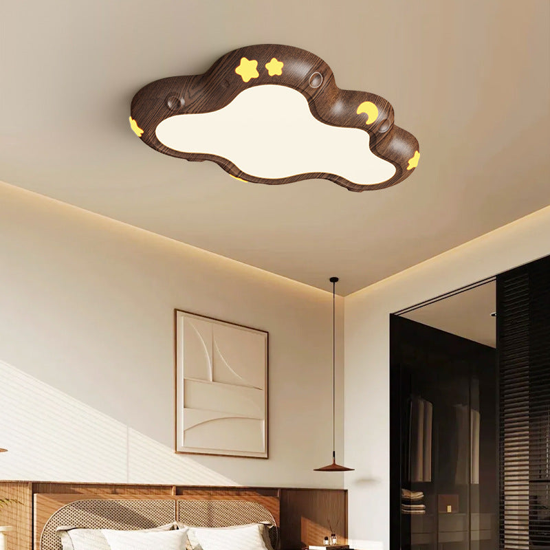 Contemporary Scandinavian Kids Cloud Iron Acrylic LED Flush Mount Ceiling Light Bedroom Nursery Modern Fixtures Ceiling Lighting for Kids Room Playroom Decor Baby Room Lighting Creative Designs Soft Glow Illumination Stylish Home Decor Energy Efficient Li