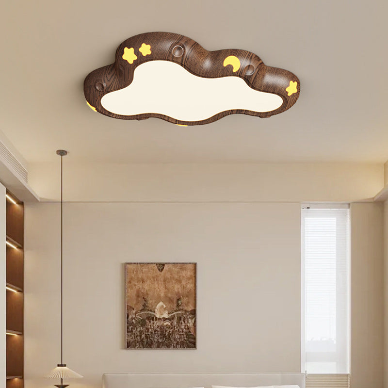 Contemporary Scandinavian Kids Cloud Iron Acrylic LED Flush Mount Ceiling Light Bedroom Nursery Modern Fixtures Ceiling Lighting for Kids Room Playroom Decor Baby Room Lighting Creative Designs Soft Glow Illumination Stylish Home Decor Energy Efficient Li