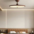 Vintage Iron Acrylic Round Pleated LED Semi-Flush Mount Ceiling Light for Bedroom