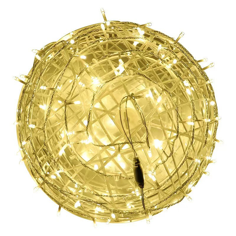 Modern Art Deco LED Outdoor Pendant Light - Waterproof PVC Hanging Ball Decoration for Garden