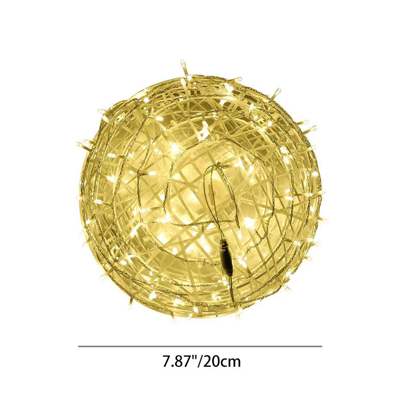 Modern Art Deco LED Outdoor Pendant Light - Waterproof PVC Hanging Ball Decoration for Garden