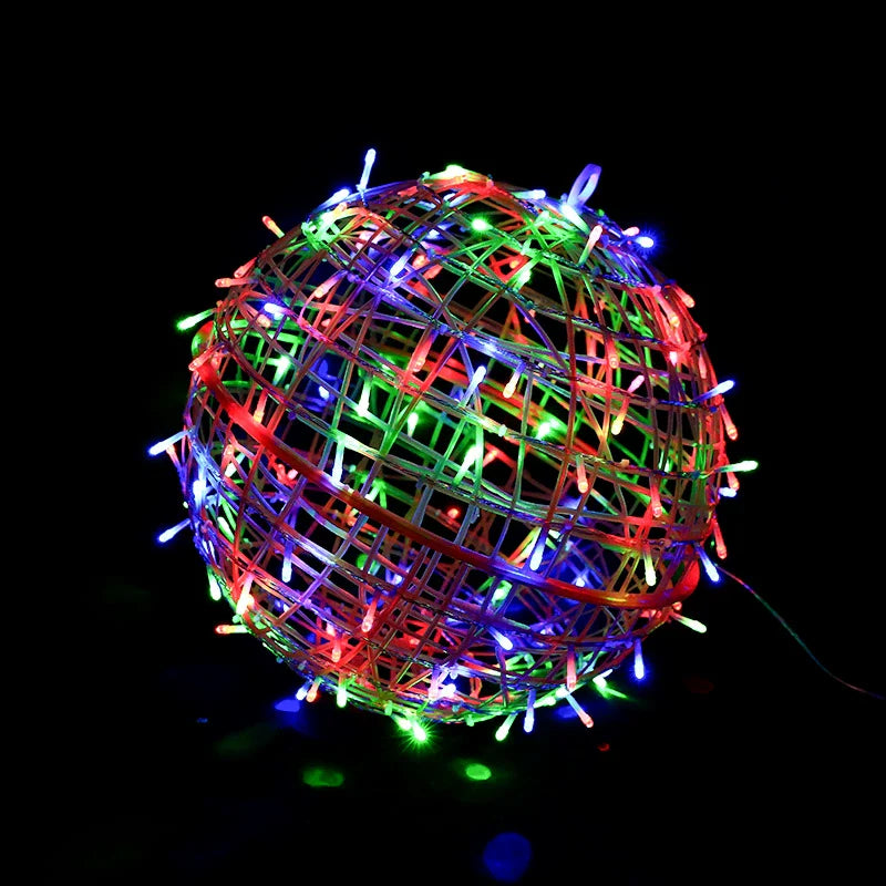 Modern Art Deco LED Outdoor Pendant Light - Waterproof PVC Hanging Ball Decoration for Garden