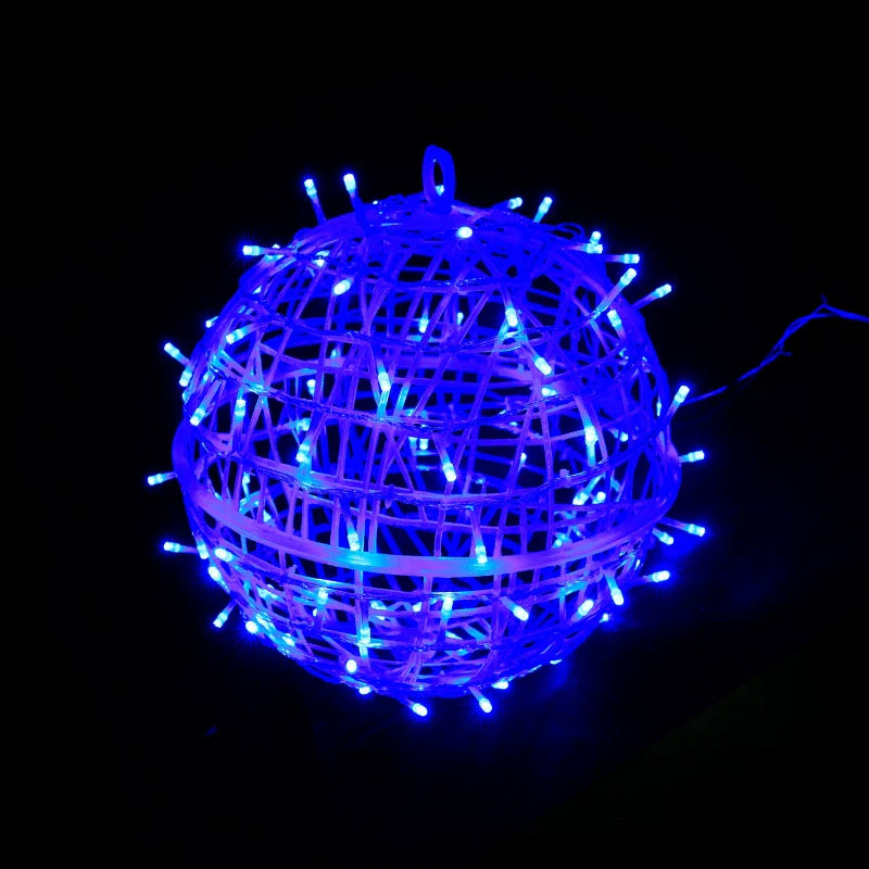 Modern Art Deco LED Outdoor Pendant Light - Waterproof PVC Hanging Ball Decoration for Garden