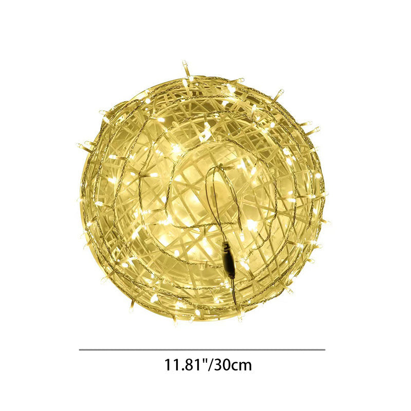 Modern Art Deco LED Outdoor Pendant Light - Waterproof PVC Hanging Ball Decoration for Garden