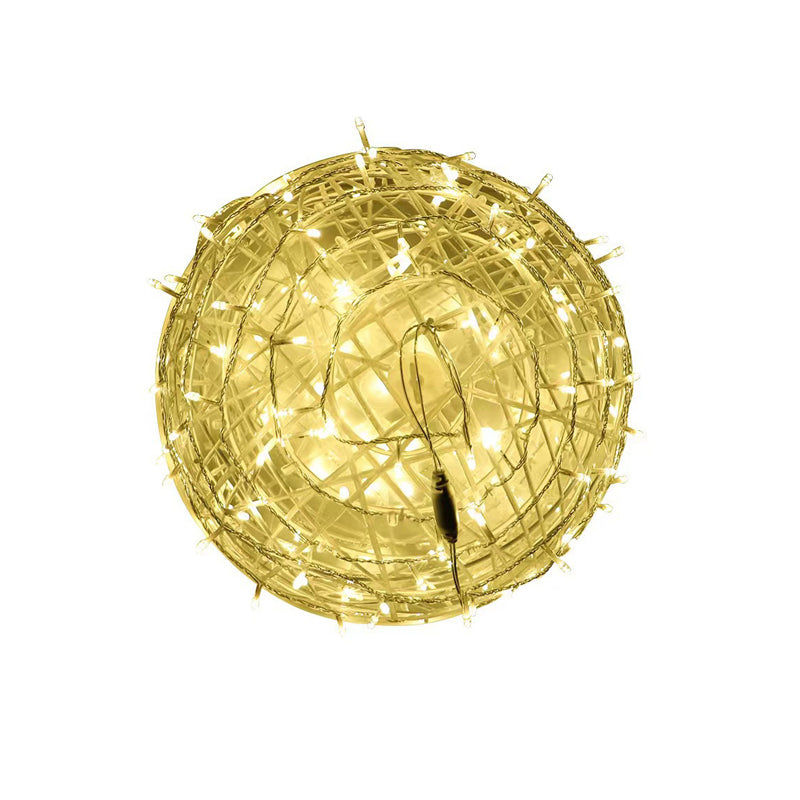 Modern Art Deco LED Outdoor Pendant Light - Waterproof PVC Hanging Ball Decoration for Garden