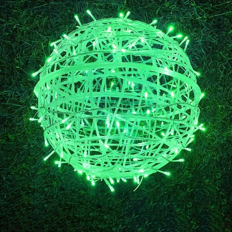 Modern Art Deco LED Outdoor Pendant Light - Waterproof PVC Hanging Ball Decoration for Garden