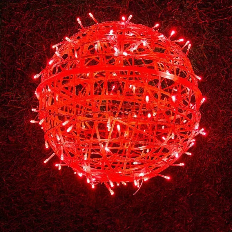 Modern Art Deco LED Outdoor Pendant Light - Waterproof PVC Hanging Ball Decoration for Garden