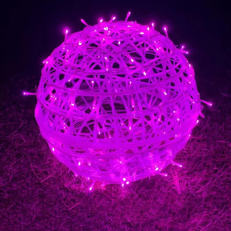 Modern Art Deco LED Outdoor Pendant Light - Waterproof PVC Hanging Ball Decoration for Garden