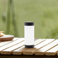Modern Minimalist Solar Waterproof LED Outdoor Table Lamp - Stainless Steel & Plastic Glass Cylinder for Patio
