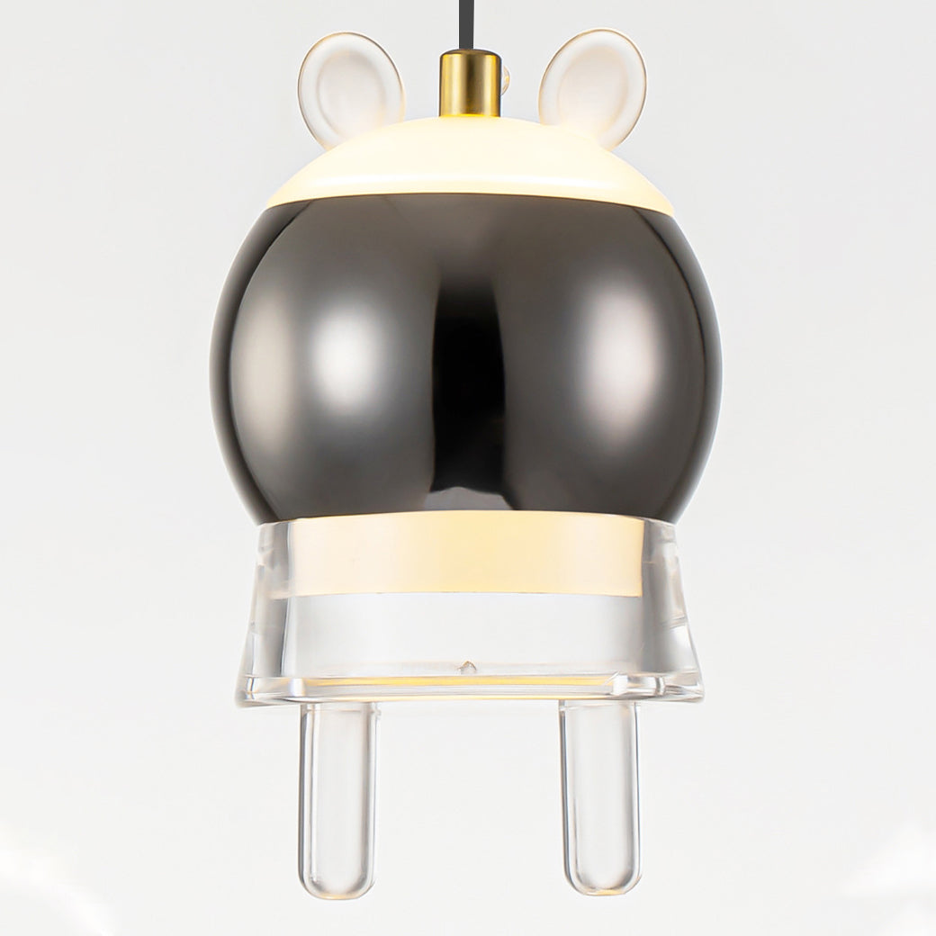 Contemporary Kids LED Pendant Light, Liftable Cartoon Model Bedside Lamp, Acrylic Iron Aluminum Fixture, Modern Children's Room Lighting, Fun Decorative Light for Kids' Bedroom, Stylish Nightstand Light, Colorful Illumination for Playroom, Unique Gift for