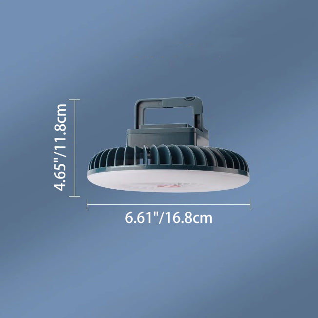 Rechargeable Waterproof LED Camping Fan Light - Magnetic Hanging Design for Outdoor Patio