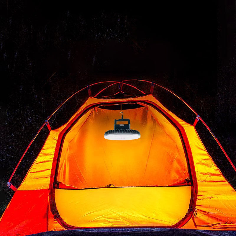 Rechargeable Waterproof LED Camping Fan Light - Magnetic Hanging Design for Outdoor Patio