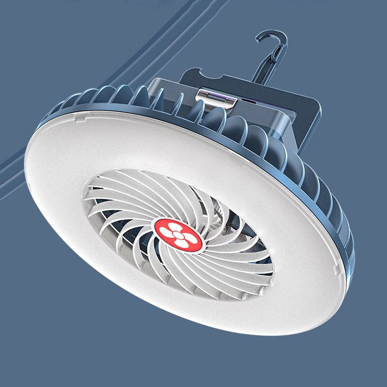 Rechargeable Waterproof LED Camping Fan Light - Magnetic Hanging Design for Outdoor Patio