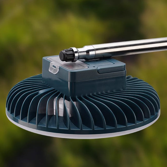 Rechargeable Waterproof LED Camping Fan Light - Magnetic Hanging Design for Outdoor Patio