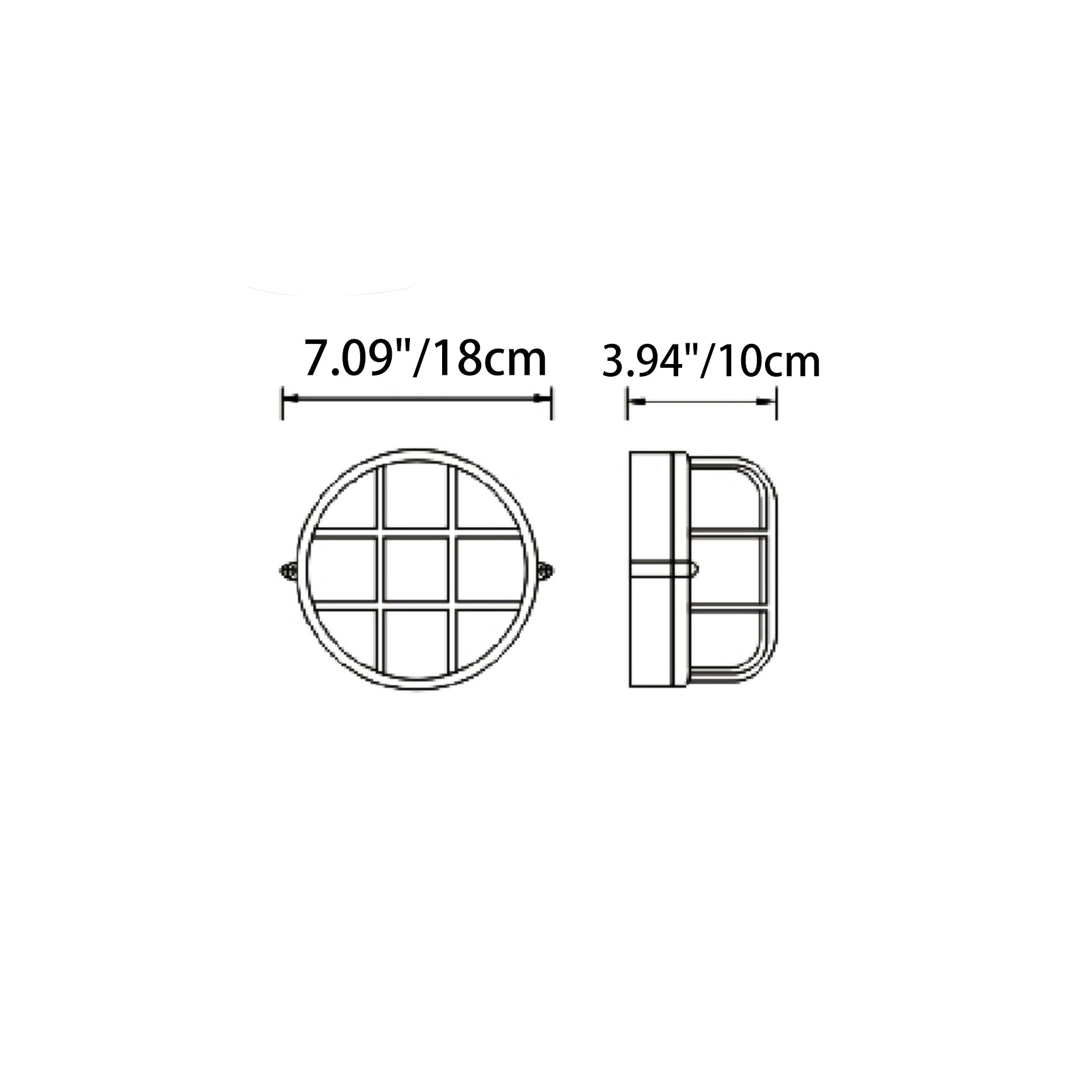 Contemporary Waterproof Aluminum Frosted Glass Round Outdoor Wall Sconce Lamp