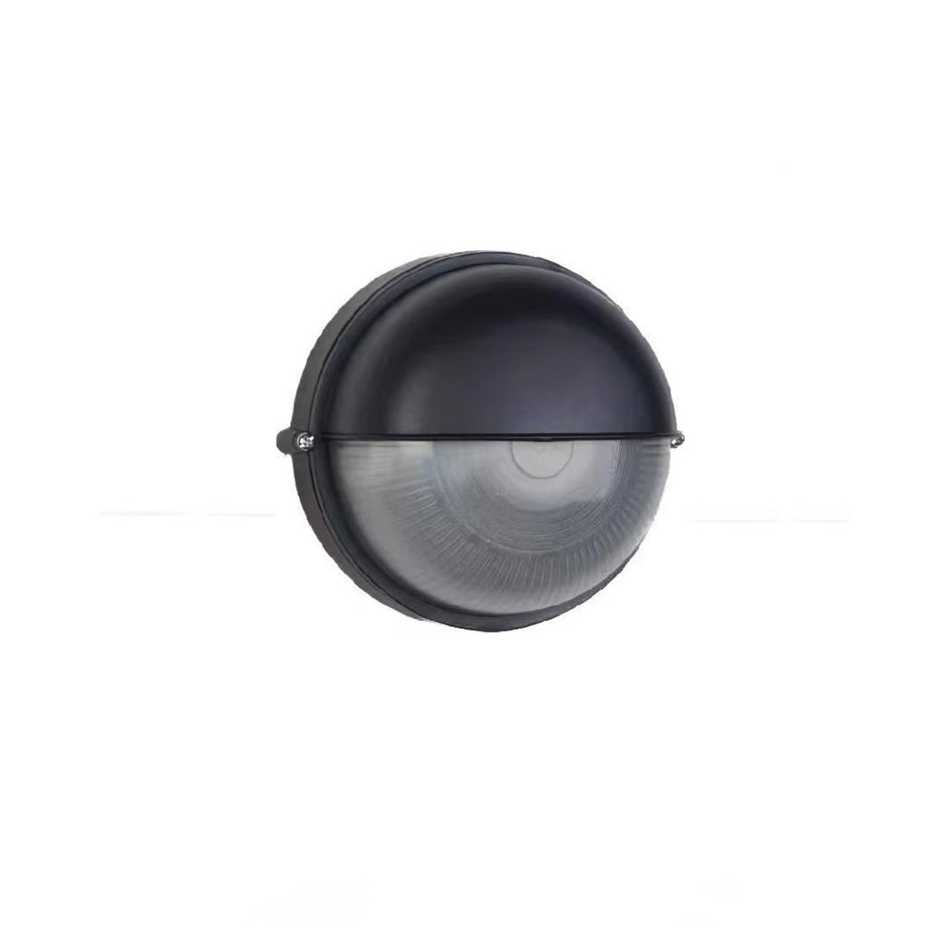 Contemporary Waterproof Aluminum Frosted Glass Round Outdoor Wall Sconce Lamp