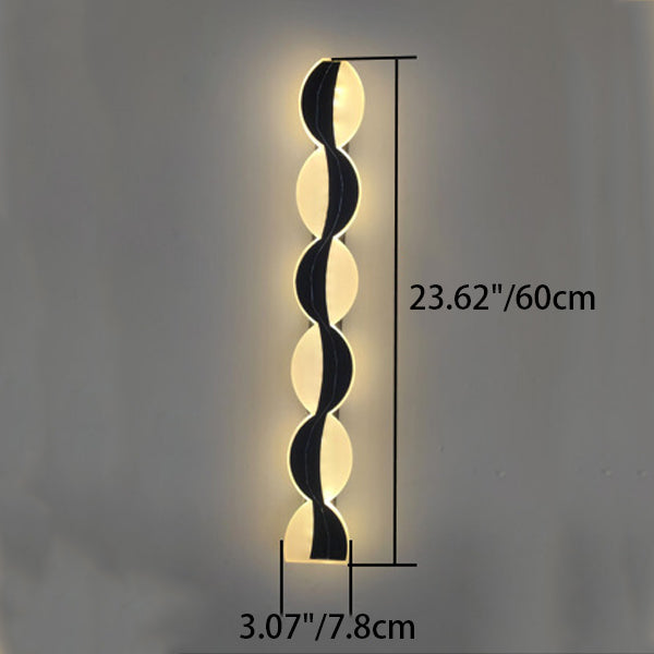 Modern Solar Waterproof Aluminum LED Wall Sconce for Outdoor Patio Lighting