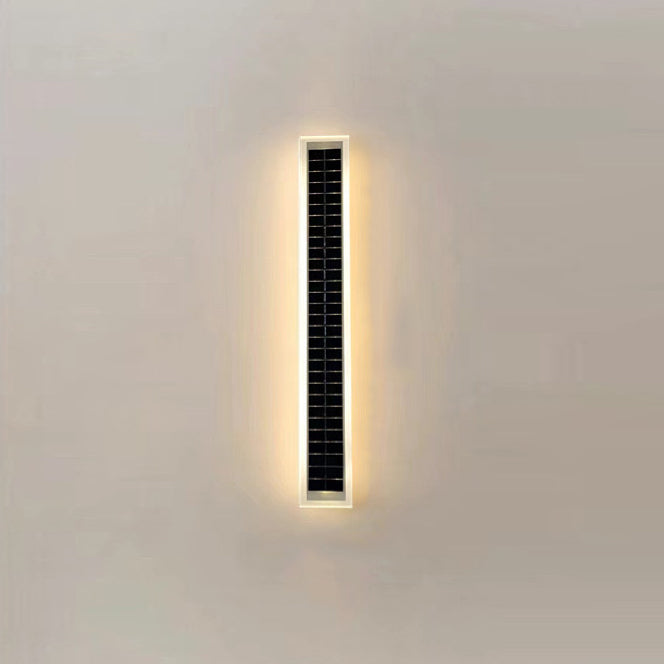 Modern Solar Waterproof Aluminum LED Wall Sconce for Outdoor Patio Lighting