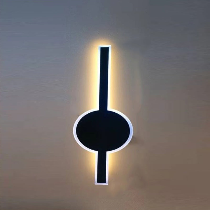 Modern Solar Waterproof Aluminum LED Wall Sconce for Outdoor Patio Lighting