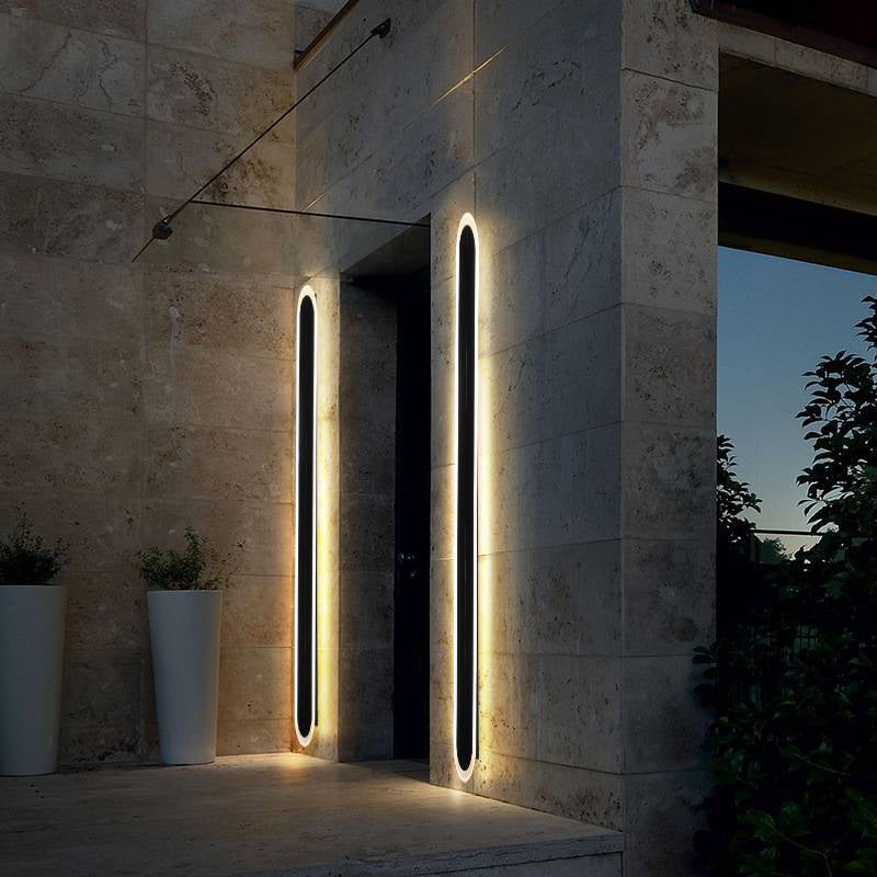 Modern Solar Waterproof Aluminum LED Wall Sconce for Outdoor Patio Lighting