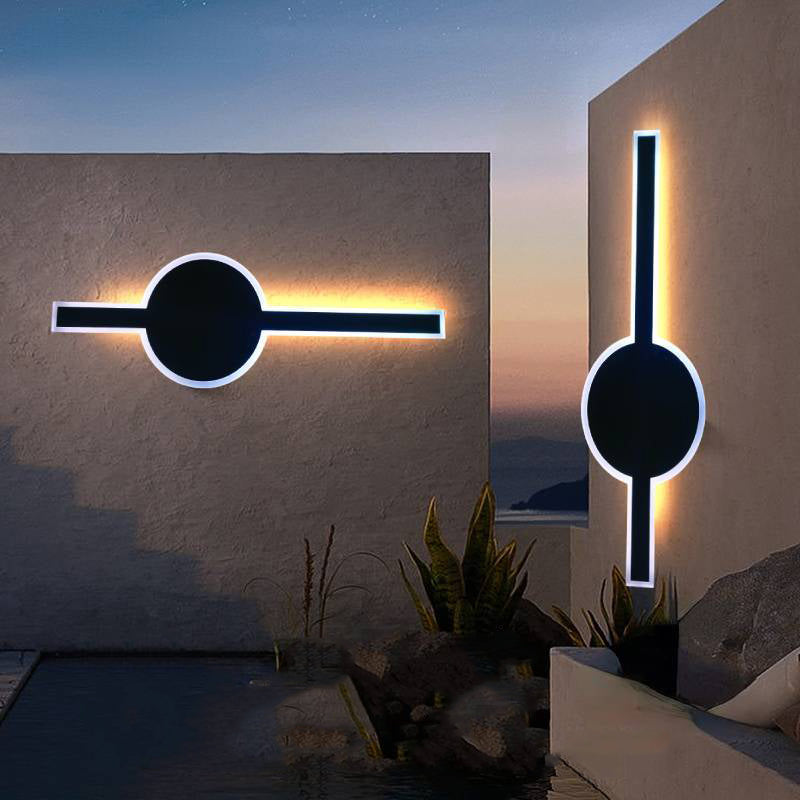 Modern Solar Waterproof Aluminum LED Wall Sconce for Outdoor Patio Lighting