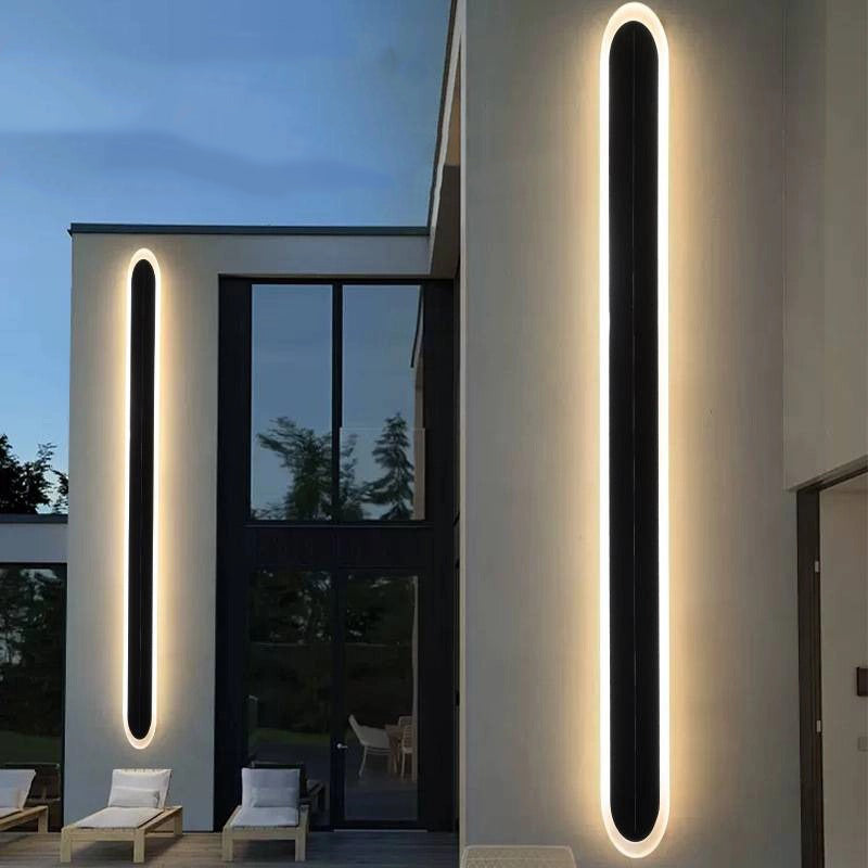 Modern Solar Waterproof Aluminum LED Wall Sconce for Outdoor Patio Lighting