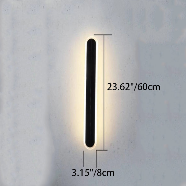 Modern Solar Waterproof Aluminum LED Wall Sconce for Outdoor Patio Lighting