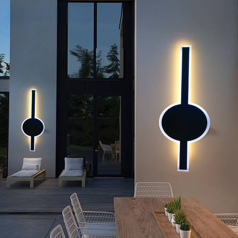 Modern Solar Waterproof Aluminum LED Wall Sconce for Outdoor Patio Lighting
