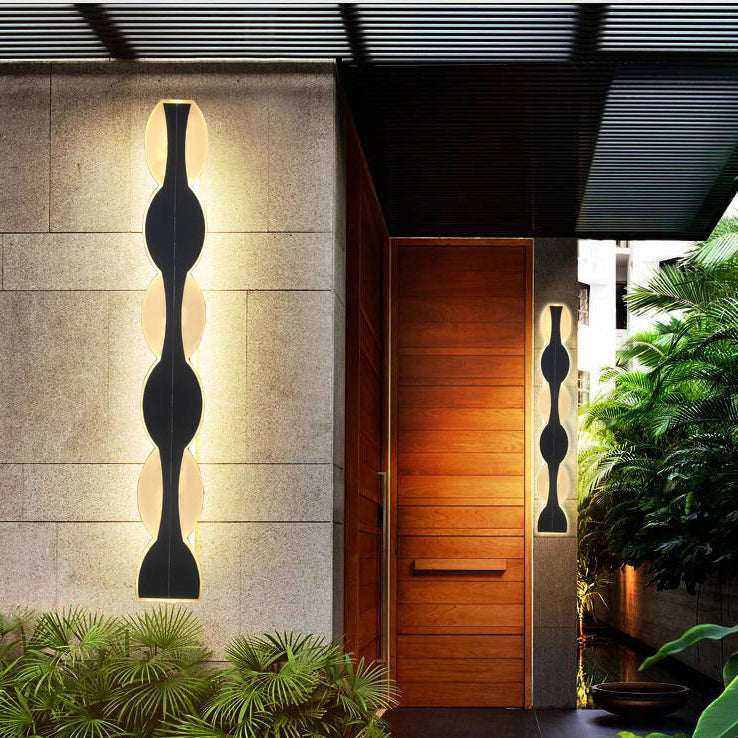 Modern Solar Waterproof Aluminum LED Wall Sconce for Outdoor Patio Lighting