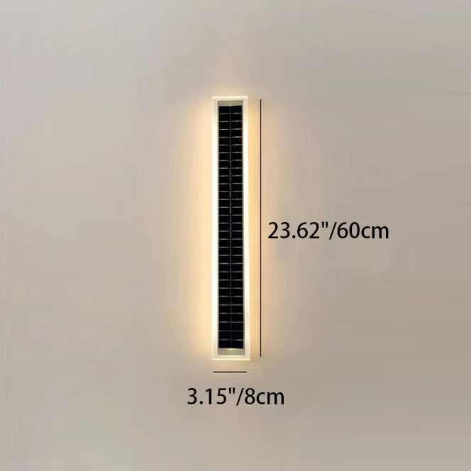 Modern Solar Waterproof Aluminum LED Wall Sconce for Outdoor Patio Lighting
