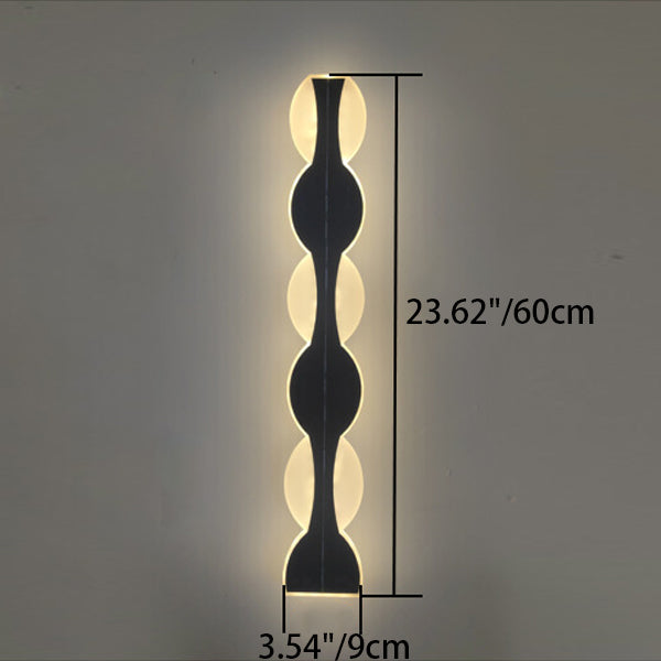 Modern Solar Waterproof Aluminum LED Wall Sconce for Outdoor Patio Lighting
