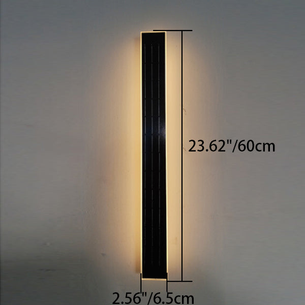 Modern Solar Waterproof Aluminum LED Wall Sconce for Outdoor Patio Lighting