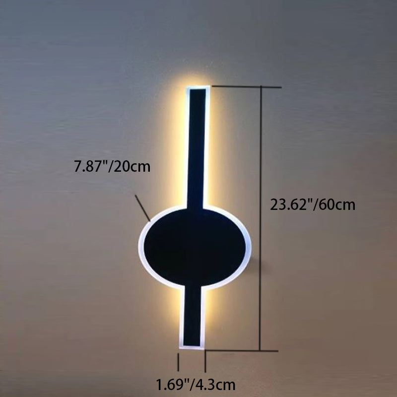 Modern Solar Waterproof Aluminum LED Wall Sconce for Outdoor Patio Lighting