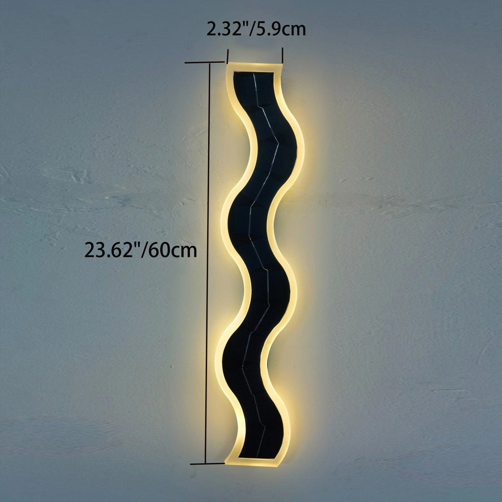 Modern Solar Waterproof Aluminum LED Wall Sconce for Outdoor Patio Lighting