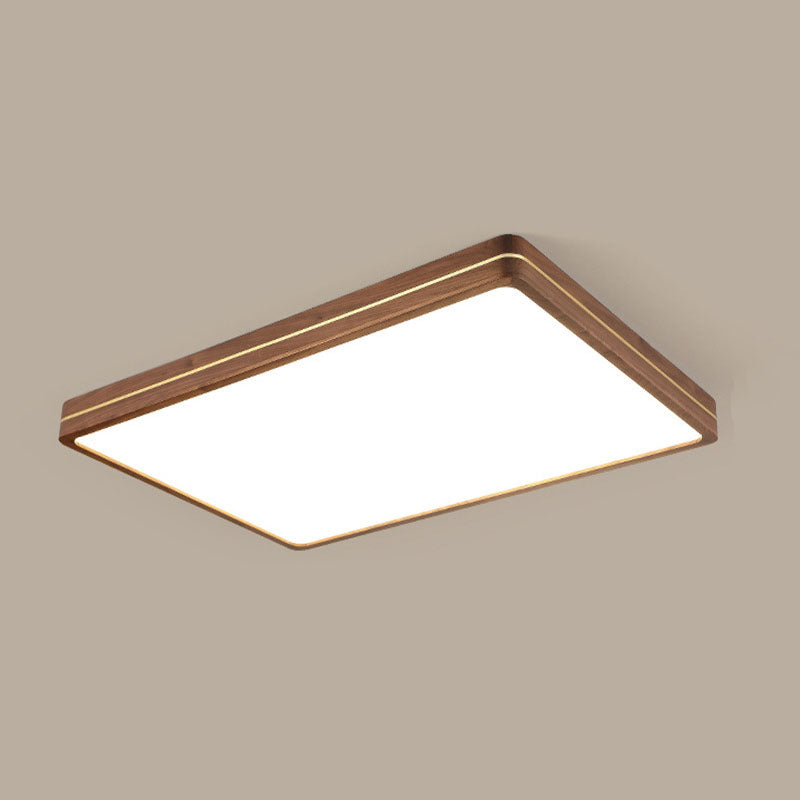 Modern Walnut LED Flush Mount Light - Slim Design, Stylish Lighting, Home Decor, Energy Efficient Ceiling Fixture, Contemporary Illumination