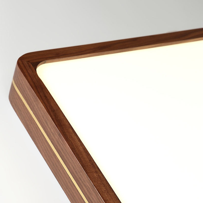Modern Walnut LED Flush Mount Light - Slim Design, Stylish Lighting, Home Decor, Energy Efficient Ceiling Fixture, Contemporary Illumination