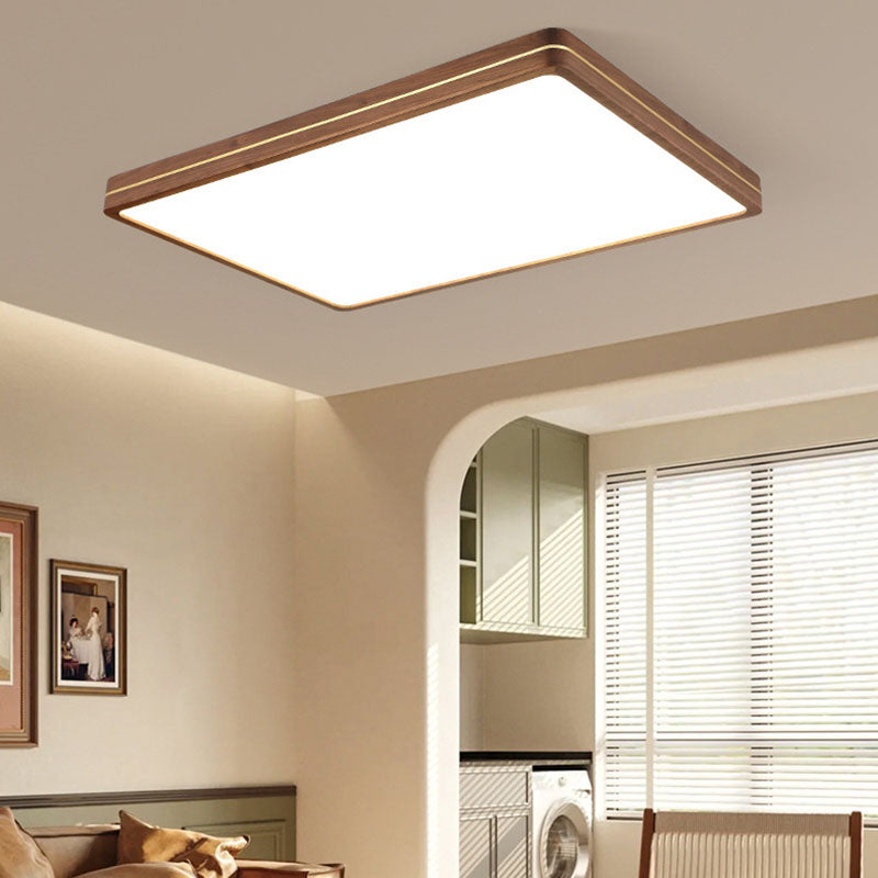 Modern Walnut LED Flush Mount Light - Slim Design, Stylish Lighting, Home Decor, Energy Efficient Ceiling Fixture, Contemporary Illumination