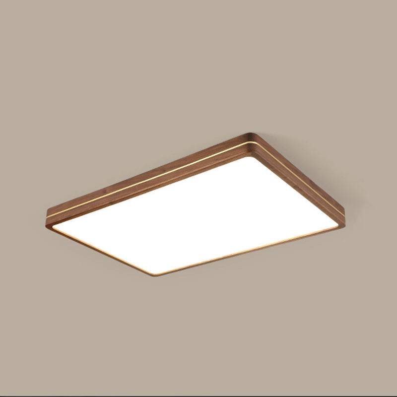 Modern Walnut LED Flush Mount Light – Sleek Design, Energy Efficient, Easy Installation, Home Decor Accent