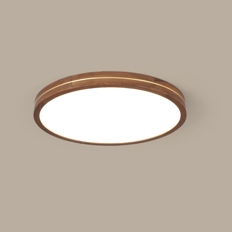 Modern Walnut LED Flush Mount Light - Slim Design, Stylish Lighting, Home Decor, Energy Efficient Ceiling Fixture, Contemporary Illumination
