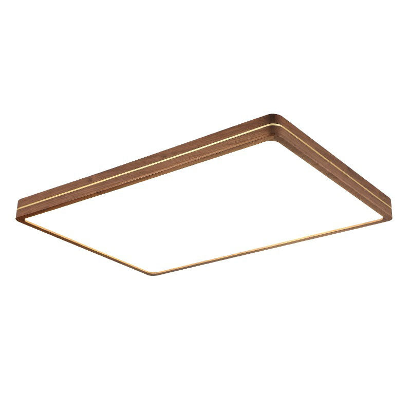 Modern Walnut LED Flush Mount Light - Slim Design, Stylish Lighting, Home Decor, Energy Efficient Ceiling Fixture, Contemporary Illumination