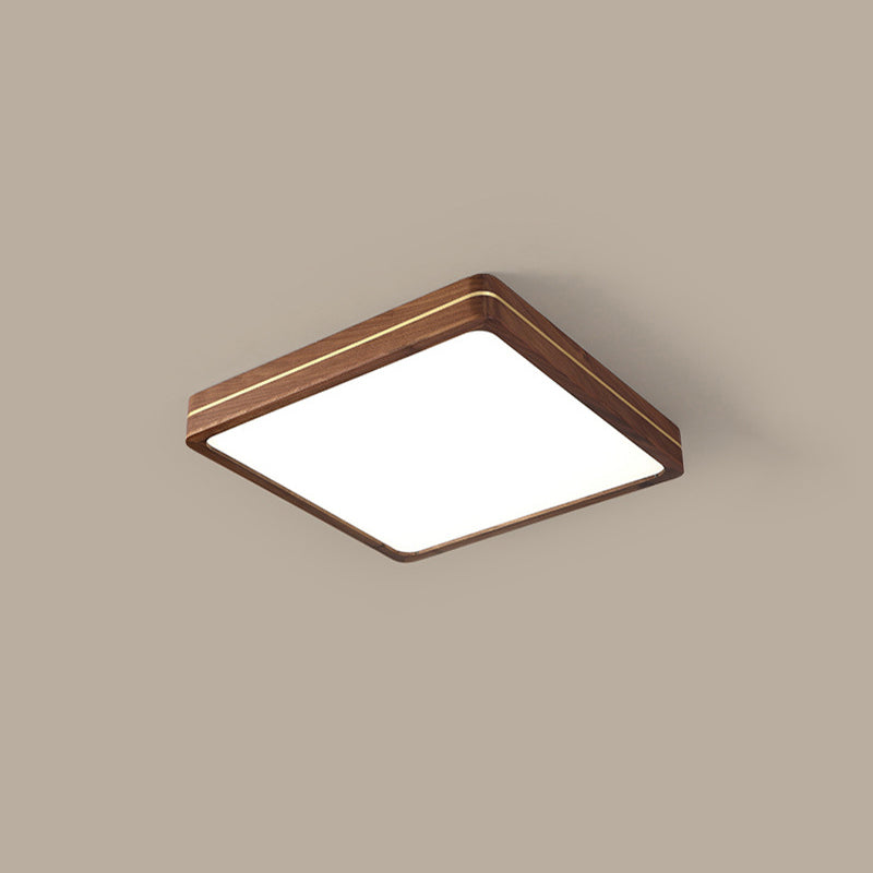 Modern Walnut LED Flush Mount Light - Slim Design, Stylish Lighting, Home Decor, Energy Efficient Ceiling Fixture, Contemporary Illumination