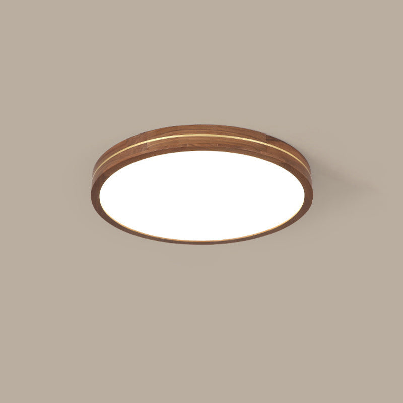 Modern Walnut LED Flush Mount Light - Slim Design, Stylish Lighting, Home Decor, Energy Efficient Ceiling Fixture, Contemporary Illumination