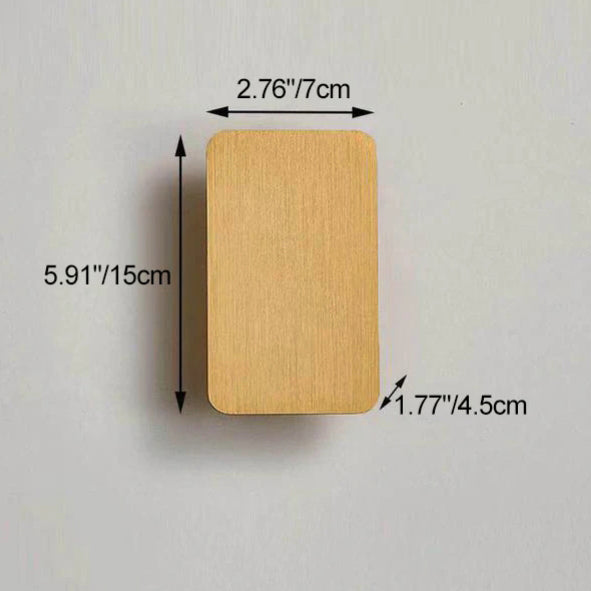 Nordic Minimalist Aluminum 2-Light LED Wall Sconce - Rectangular Flat Panel Lamp