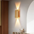 Nordic Minimalist Aluminum LED Wall Sconce - 2-Light Rectangular Flat Panel