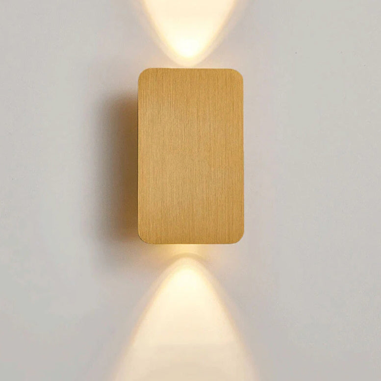 Nordic Minimalist Aluminum 2-Light LED Wall Sconce - Rectangular Flat Panel Lamp